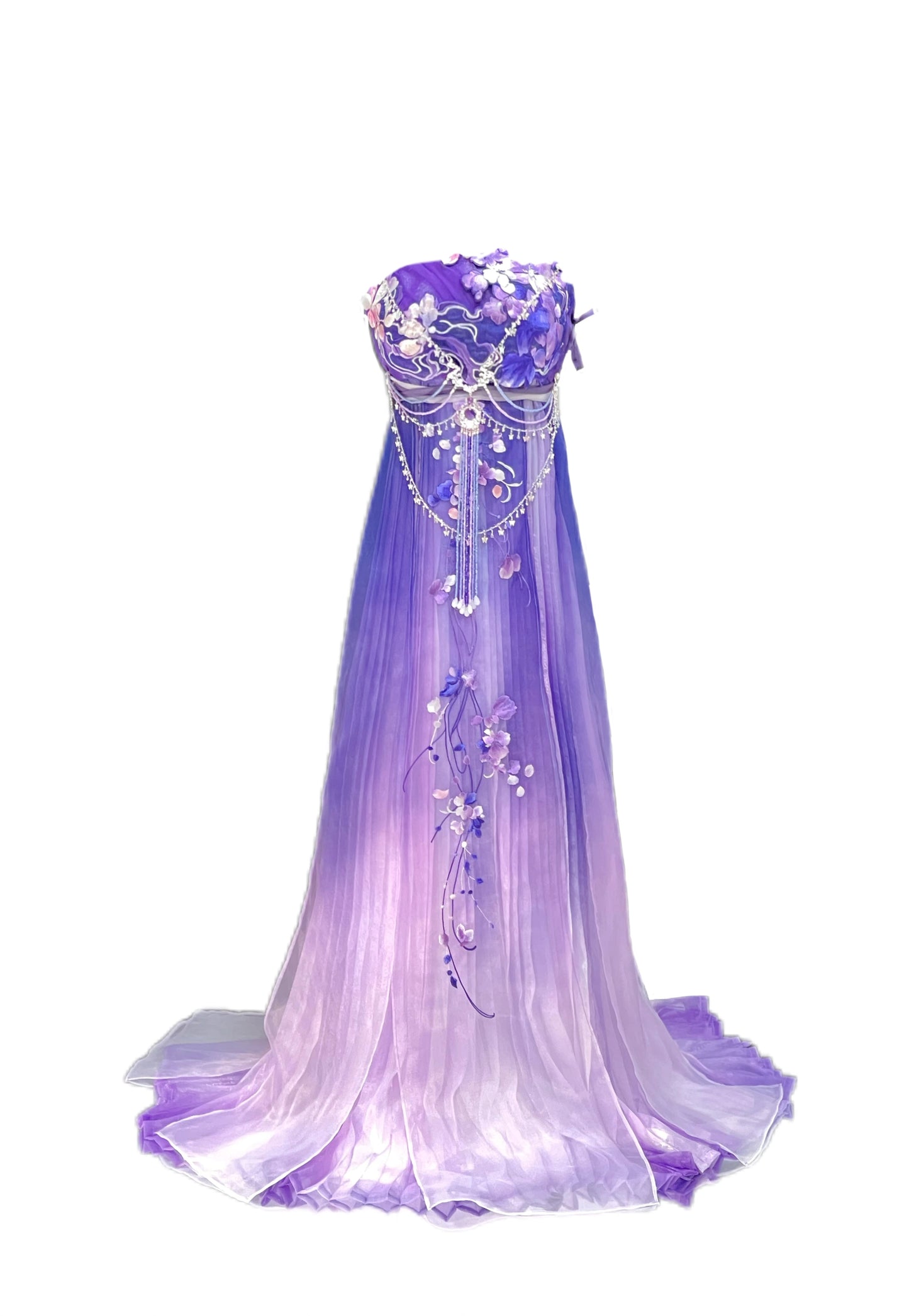 Haute Couture Series Woven Fabric Embroidered Hanfu Qing Huan Violethorn Tang