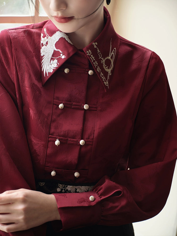Shan Yuan Ye Hong Mei Se : Montyard Mume Rouge