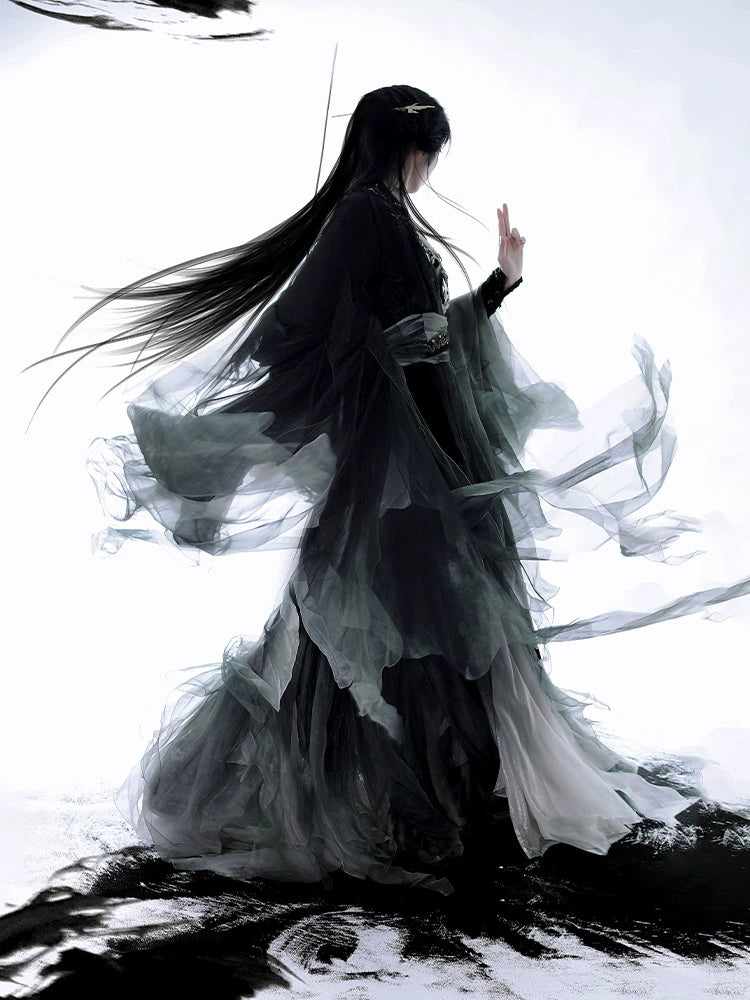 Wuxia Chic Series Ink Mist Gown