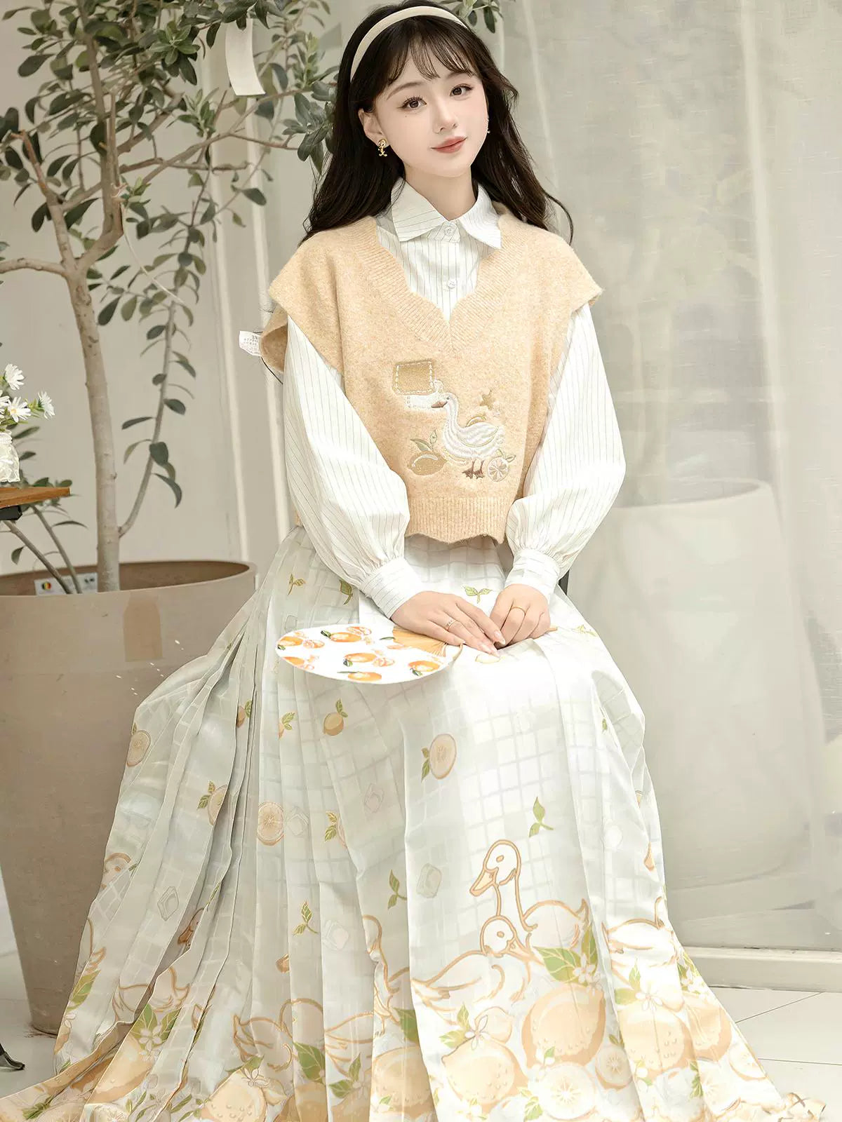 Neverland Series Han Elements Modern Hanfu Lemon Duck