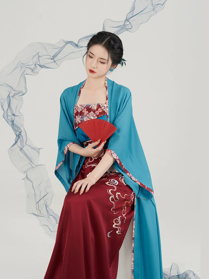 Lookbook Series Weaving Song Dynasty Hanfu Jacquard Satin Swirl Skirt