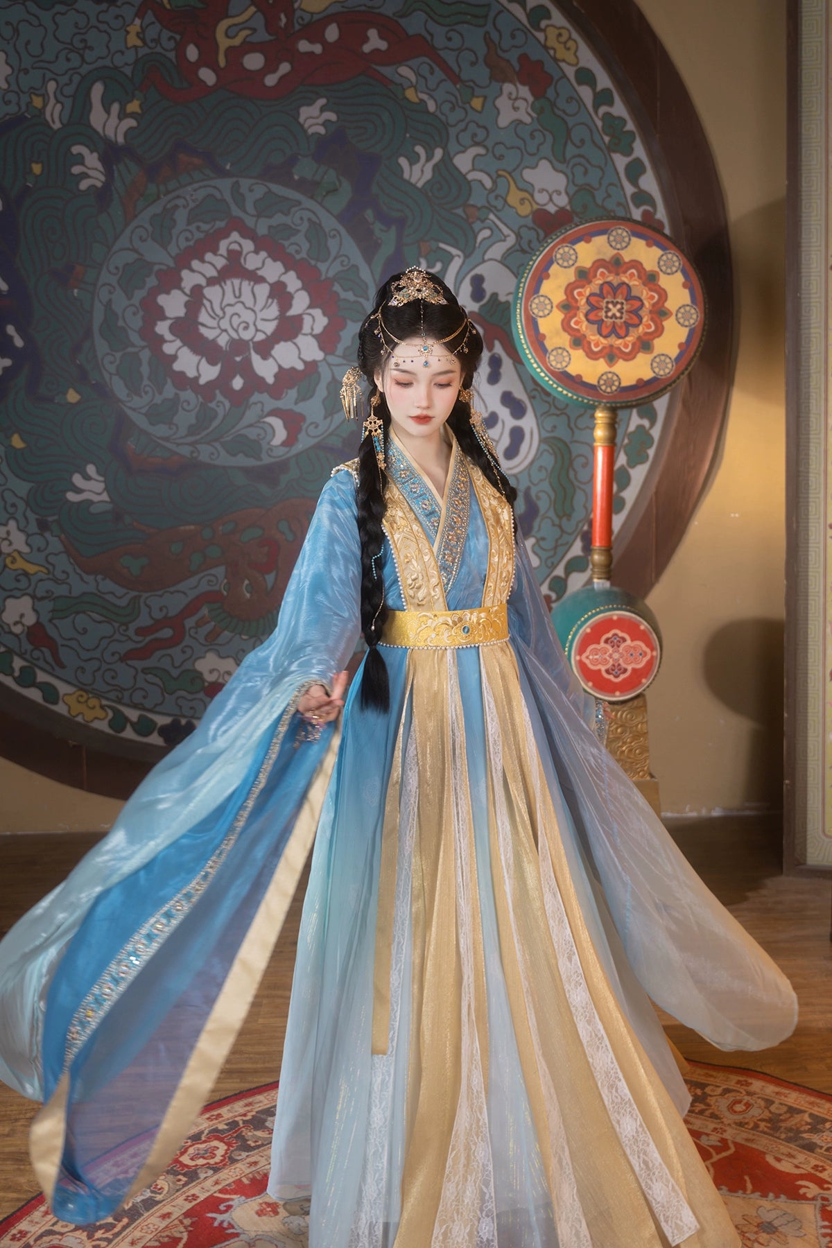 Timeless Fragrance Series Blue Waves Bright Moon Hanfu