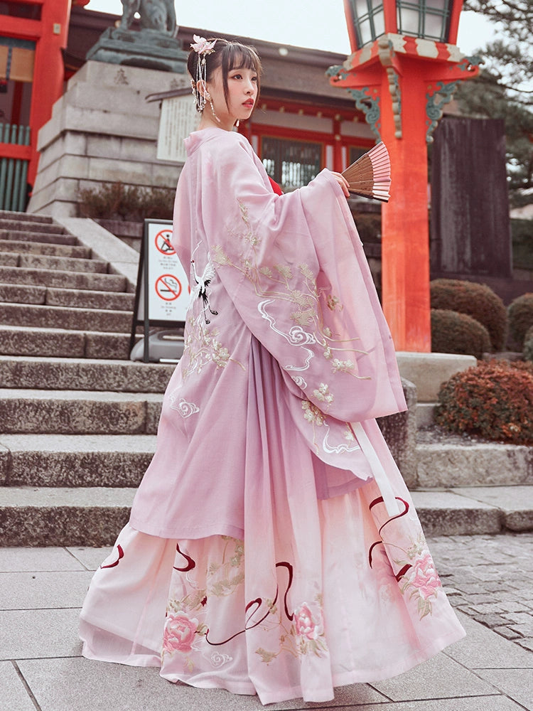 Fen Hua Shen : Pollination Cloud Dress-Large Sleeve Shirt