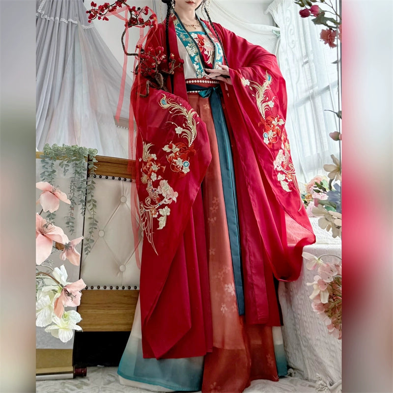 Lookbook Series 2025 Hanfu Feather Red