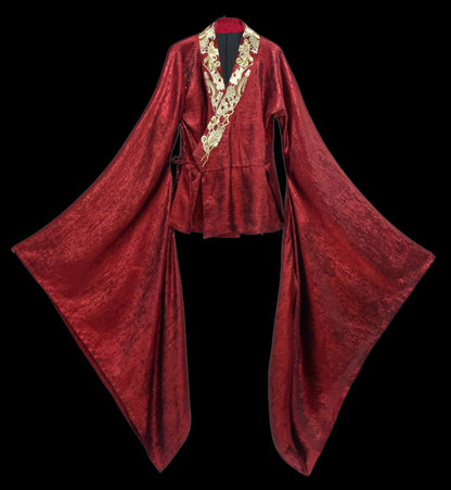 Haute Couture Series Woven Fabric Embroidered Hanfu Qing Huan Meet Dragon Wei Jin