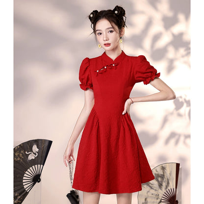 New Chinese Style Cheongsam Qipao Girlish Dressy Casual 4