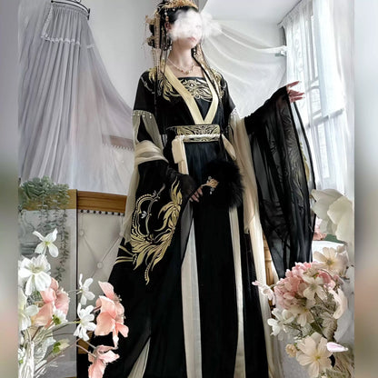 Lookbook Series 2025 Hanfu Surging Black Billow Red