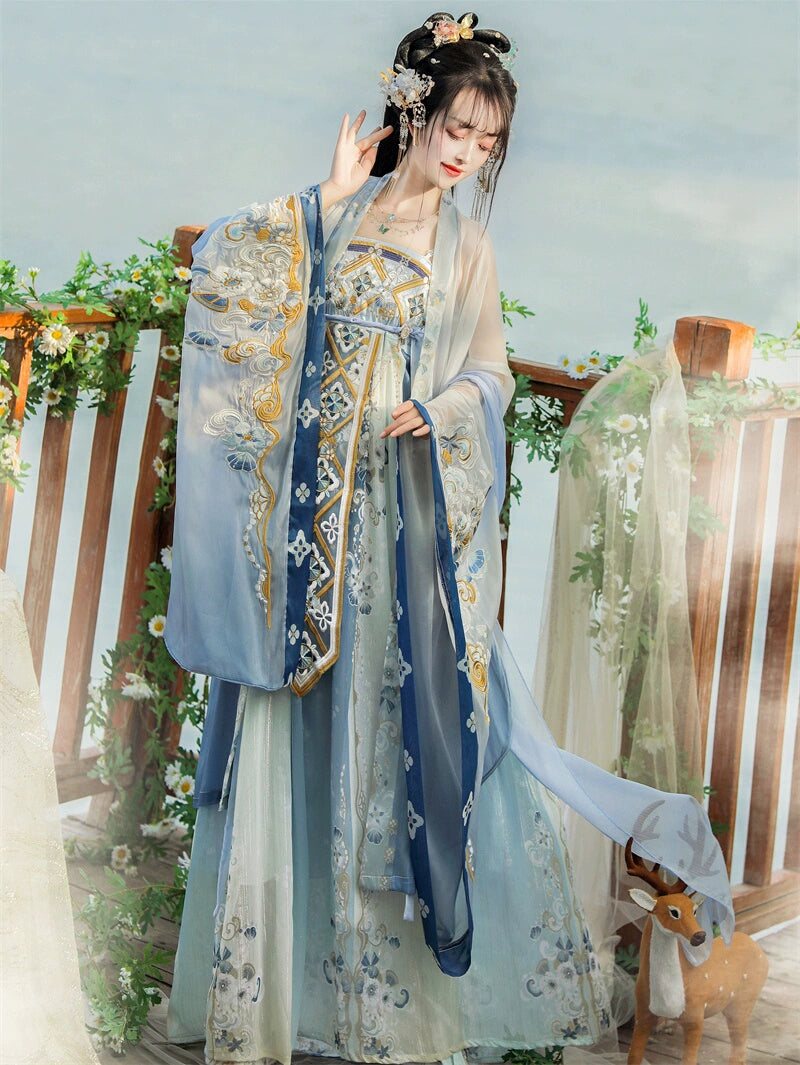 Lookbook Series Sea Star Tang Dynasty Myrobalan Hanfu Skirt