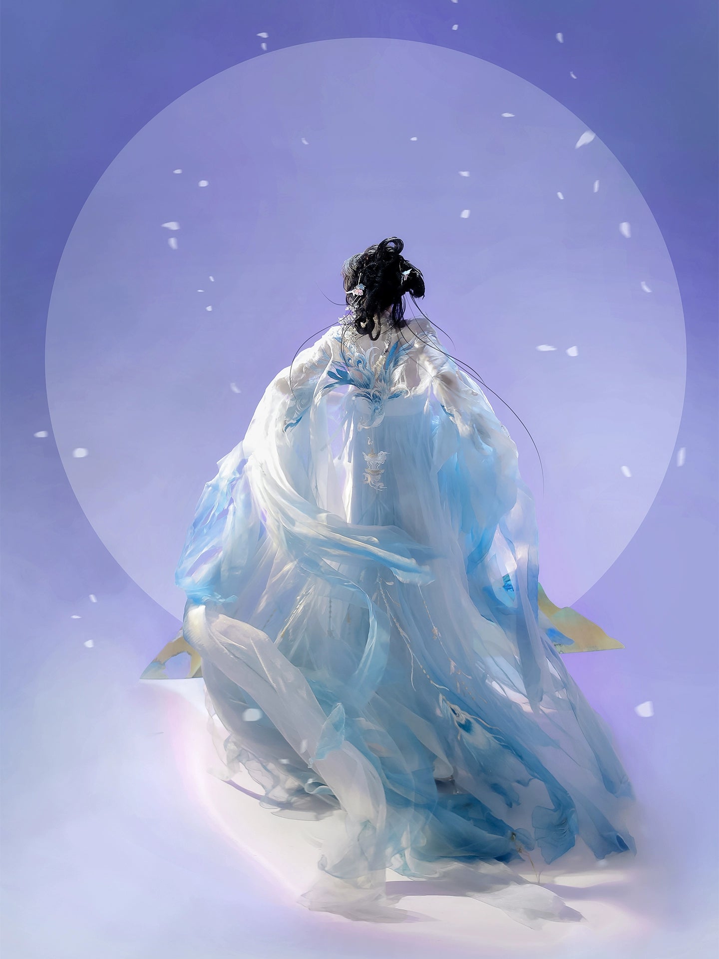 Mythology Series Azure Plume Embroidered Myrobalan Skirt Hanfu