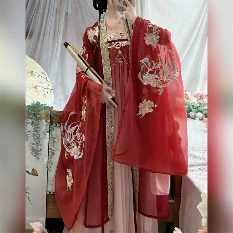 Lookbook Series 2025 Hanfu Peach Red Blossom Pink