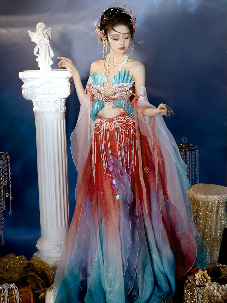 Exotic Series Iridescent Mermaid Princess Hanfu Dress