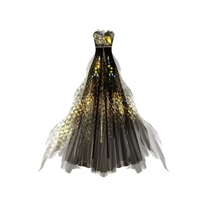 Oriental Aesthetics Series Golden Scale Hanfu Dress