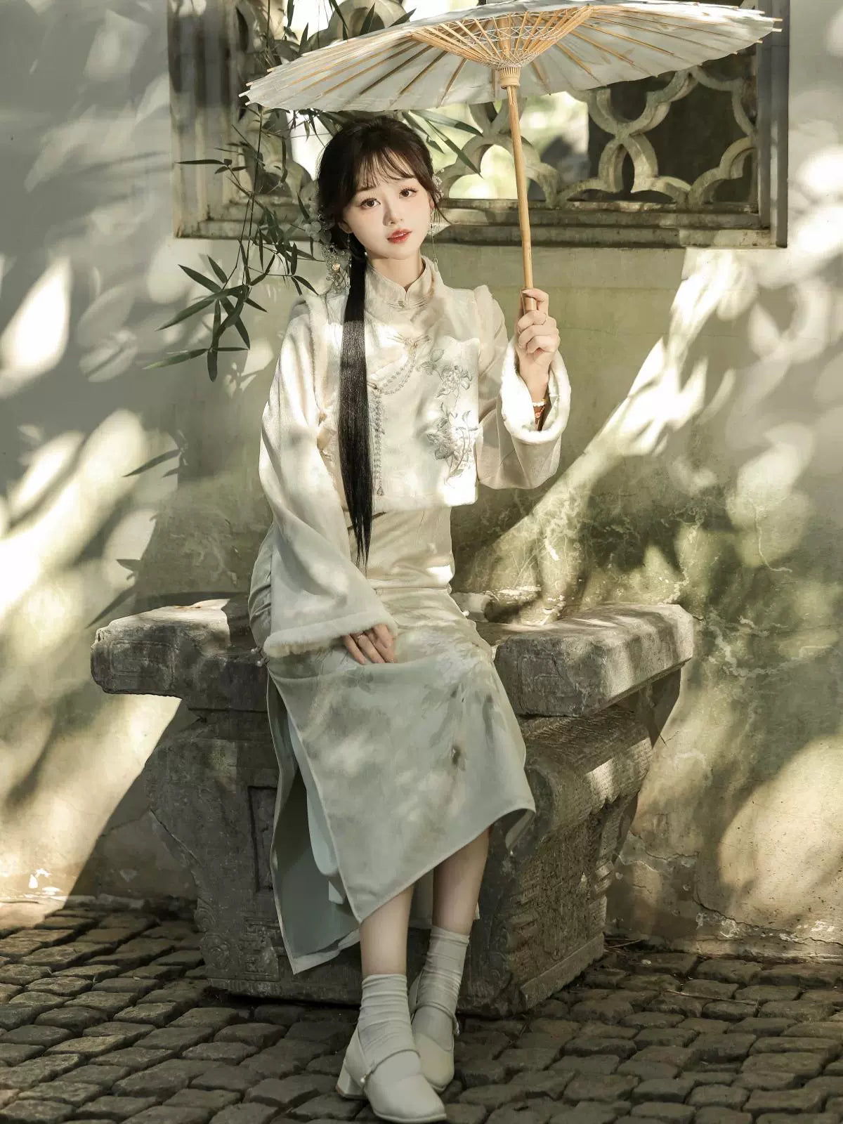 Neverland Series Han Elements Modern Hanfu White Apples