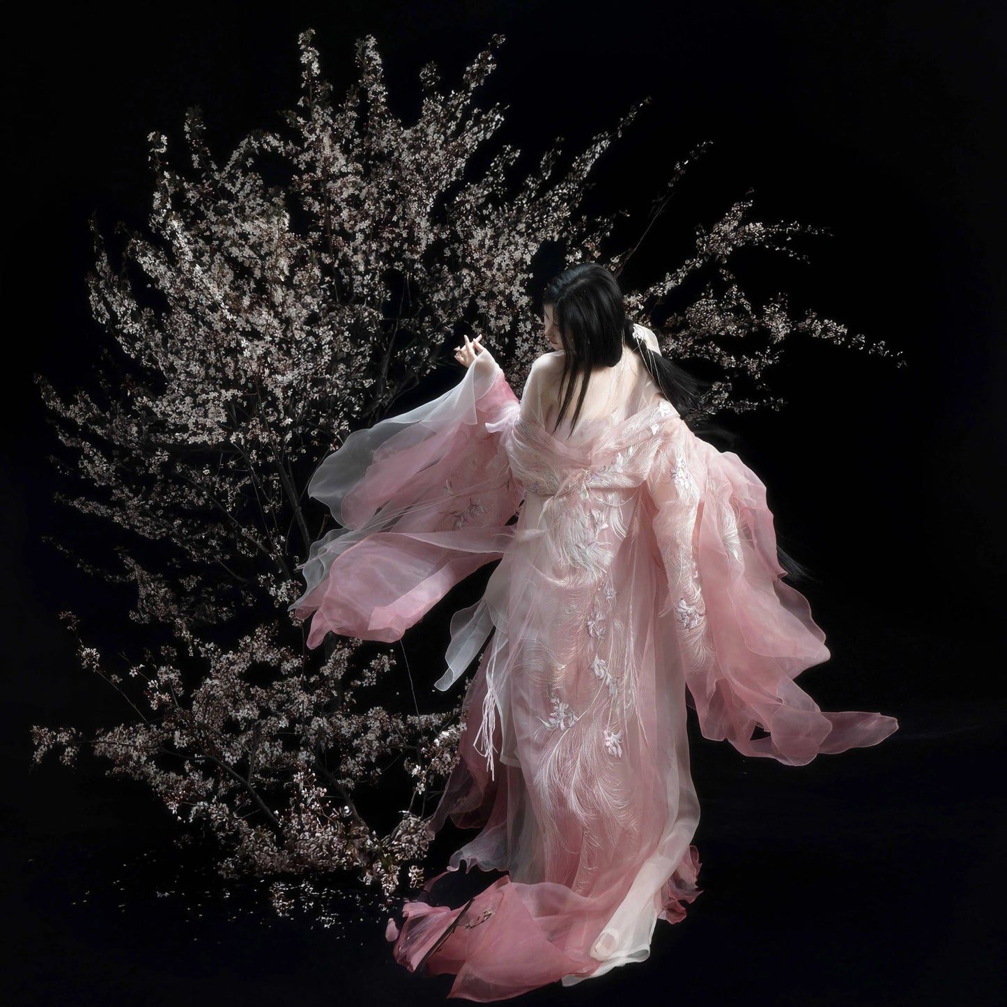 Haute Couture Series Woven Fabric Embroidered Hanfu Qing Huan Rubythornix Tang