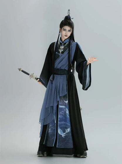 Flower Poetry Pray Wind Men Unisex Hanfu