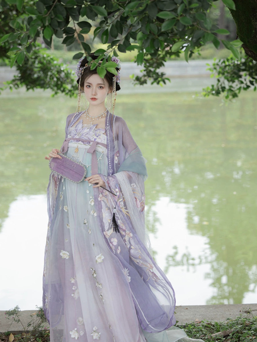 Cloud-Kissing Nature Series Violet Whisper Tang Hanfu