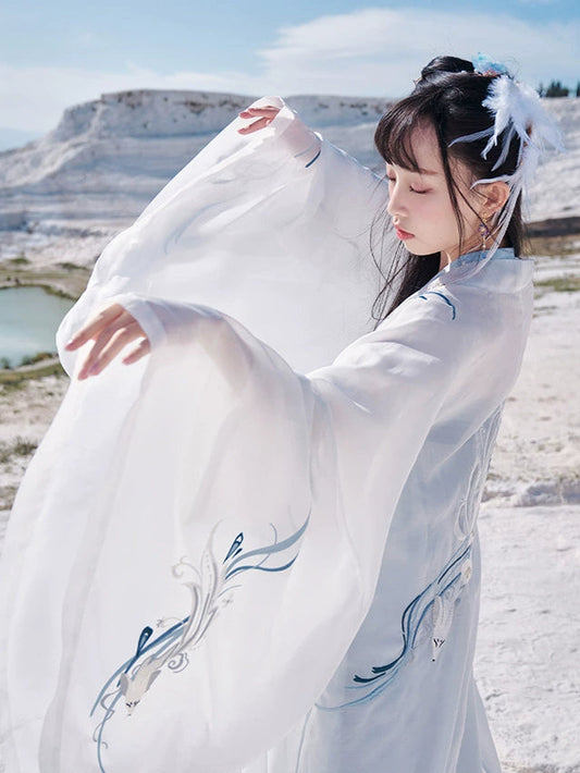Mu Ye Hu : Woodland Fox Spirit-Large Sleeve Shirt