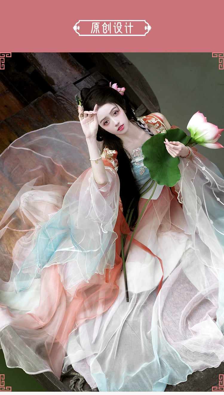 Daily Series Water Lily Hezi Skirt Hanfu Dress