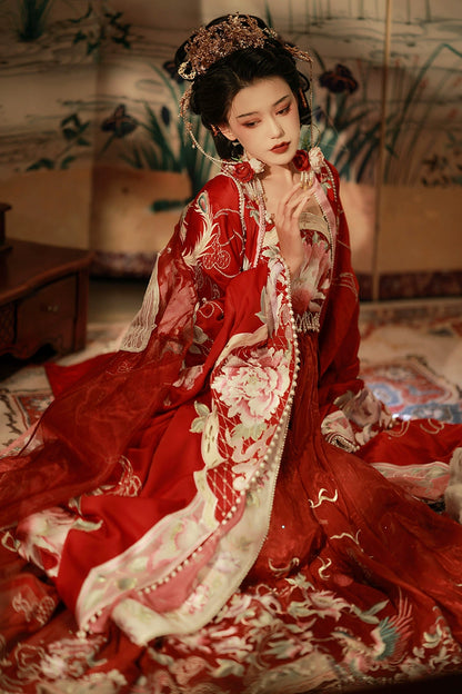 Haute Couture Series Woven Fabric Embroidered Qing Huan Fengqiuhuang Tang Bride