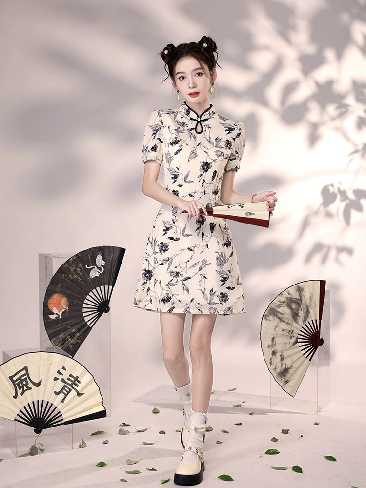 New Chinese Style Cheongsam Qipao Girlish Dressy Casual 7