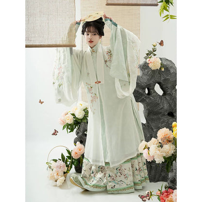 LOOKBOOK SERIES Ming Hairpin Flowers Hanfu Set