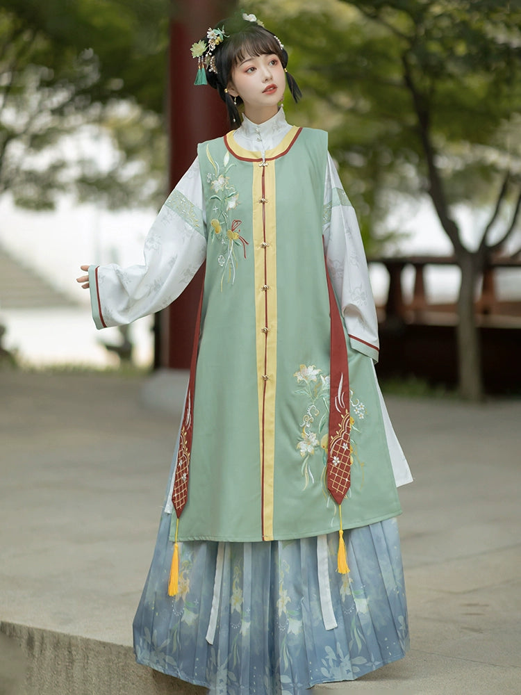 Ming Dynasty Original Hanfu Round Neck Long shirt BIJIA