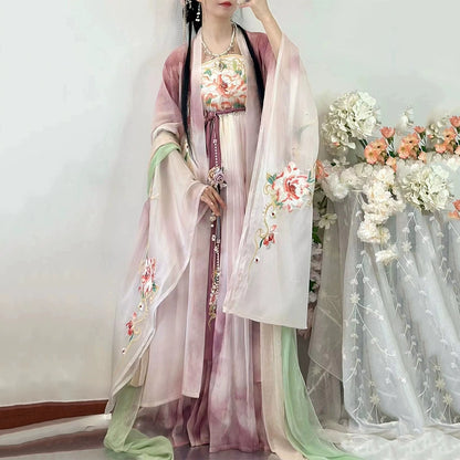 The Peony Pavilion Tang Dynasty Embroidery Myrobalan Skirt