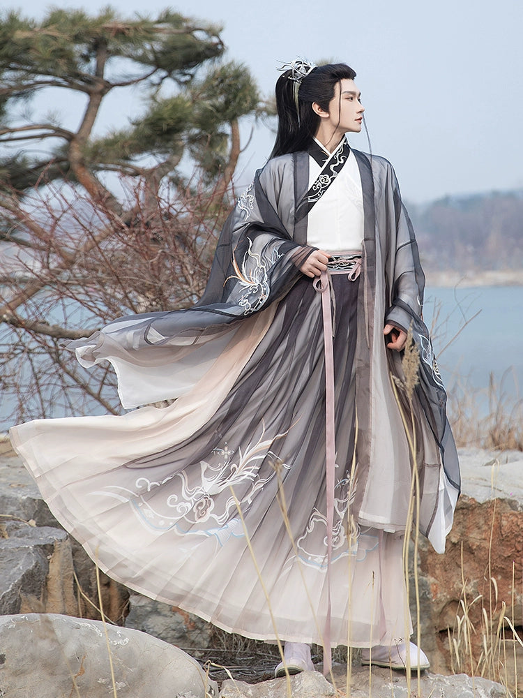 Wei Jin Dynasties Men Waist-length Hanfu