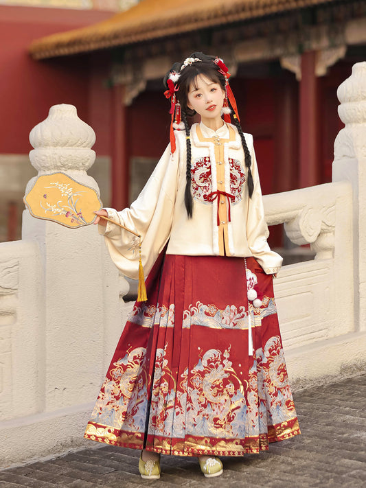 Han Element Series 2025 Hanfu Horse-Face Skirts Bonus