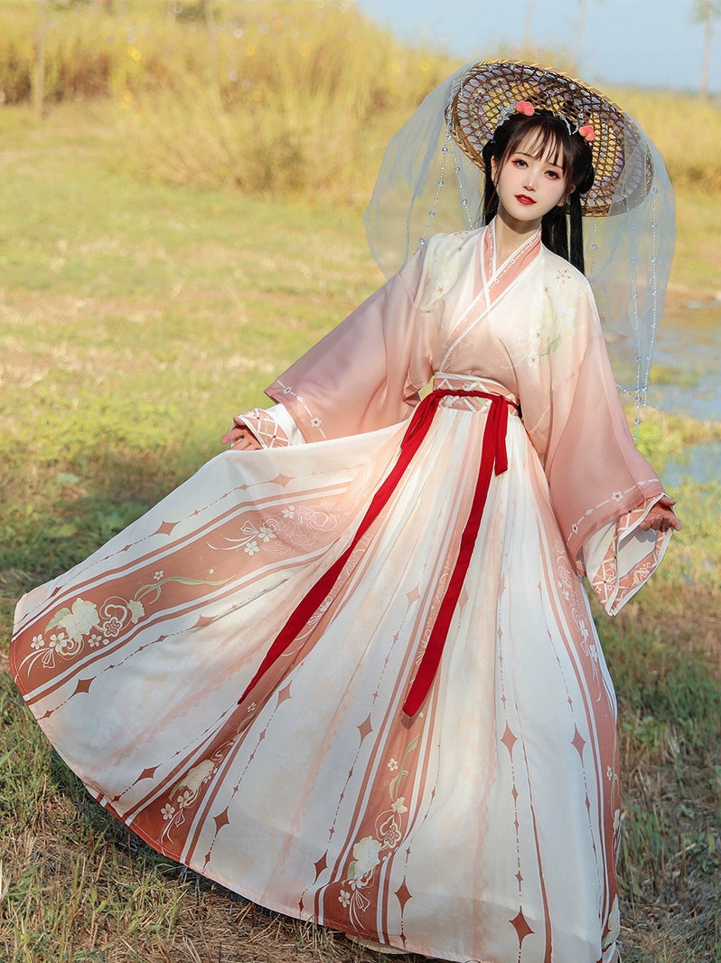 LOOKBOOK SERIES Wei Jin Dynasty Red Blue Hanfu