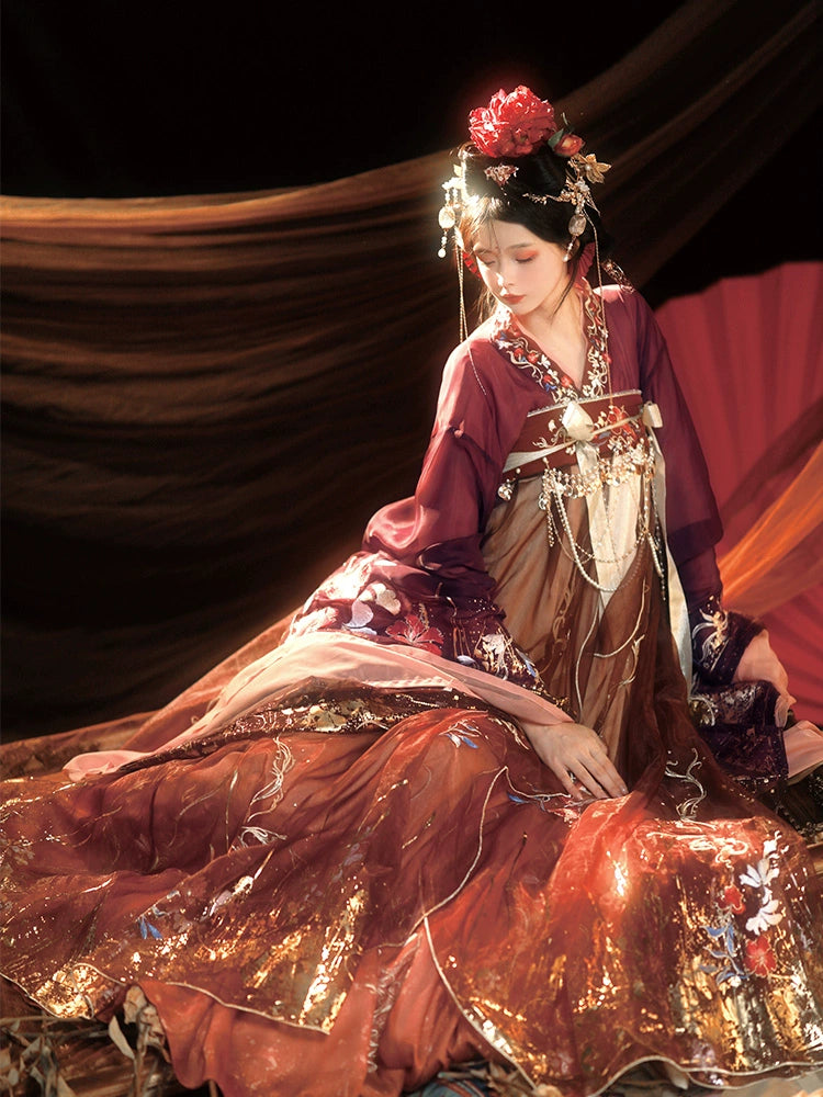 Ethereal Dreamscape Series Supreme Hanfu-Palace Brightening Crimson