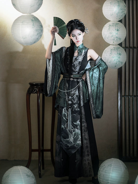 Lookbook Series Flower Poetry Hanfu Qipao Pants Style