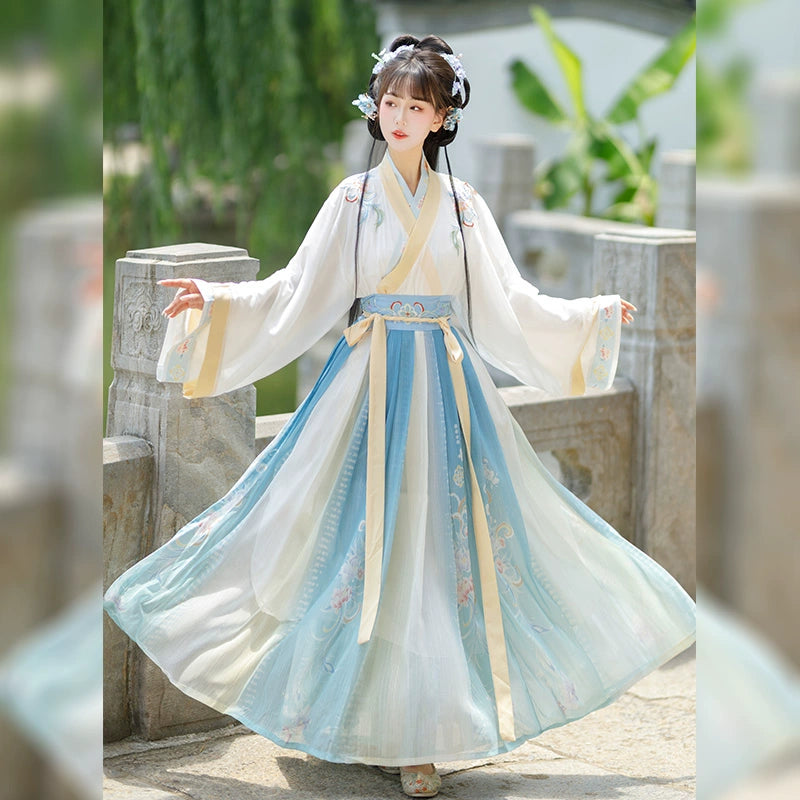 Colorful Clothes Wei Jin Handmade Hanfu Women's Original New