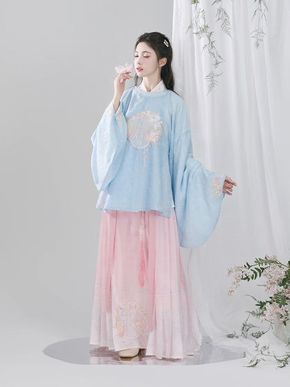 Hanshang Hualian Ming Modern Hanfu Jacket Skirt