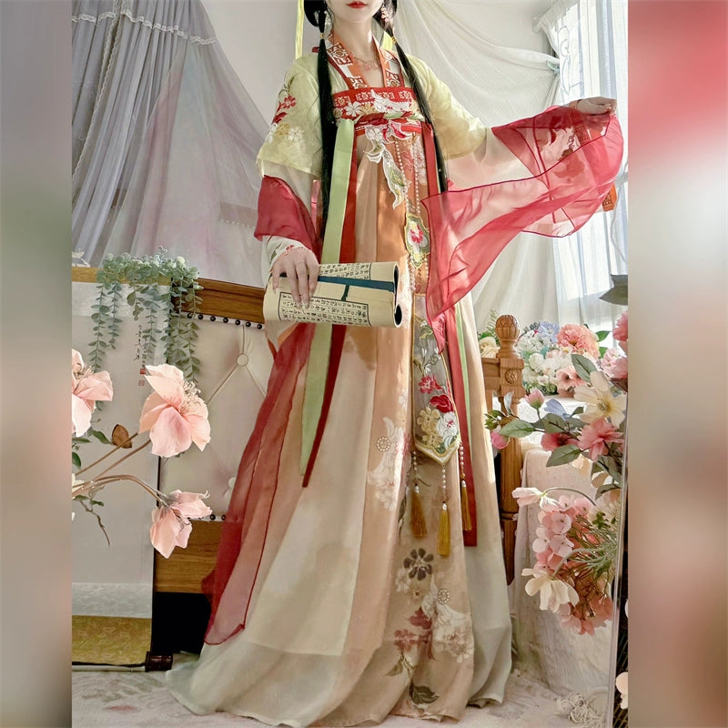 Lookbook Series 2025 Hanfu Spring Green Scenery Orange