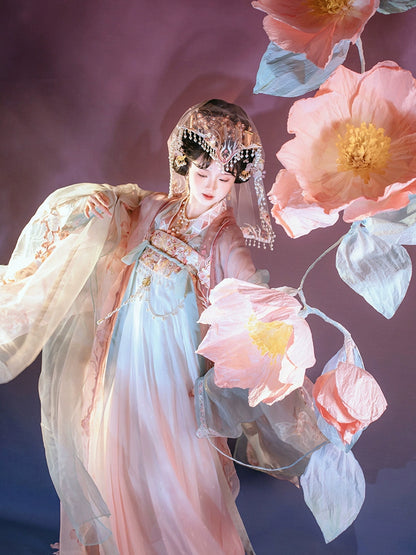 Cloud-Kissing Nature Series Spring Sakura Tang Hanfu