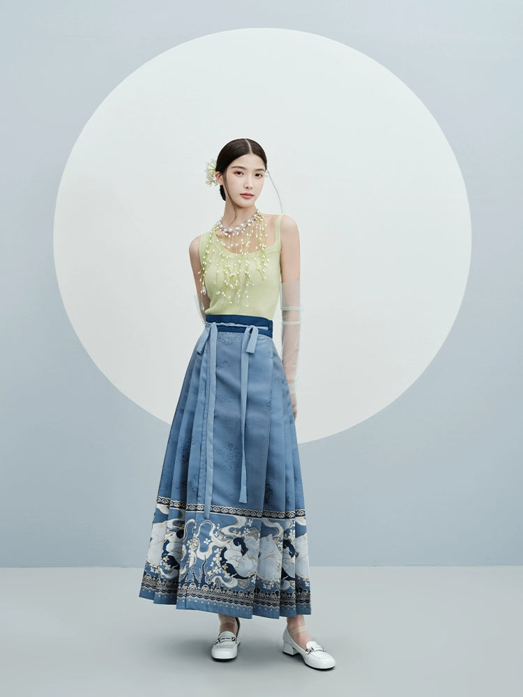 Huajian Linu : Floral Bandit-Mamian Skirt