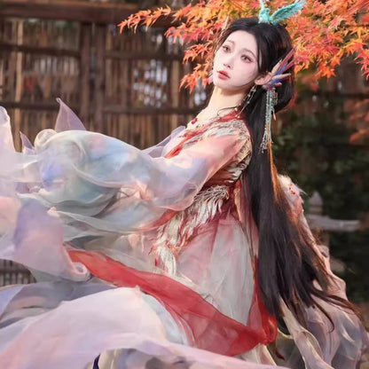 Oriental Aesthetics Series Sacred Fowl Hezi Hanfu Dress