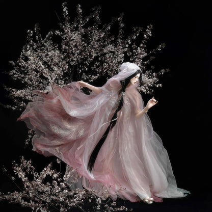 Haute Couture Series Woven Fabric Embroidered Hanfu Qing Huan Rubythornix Tang