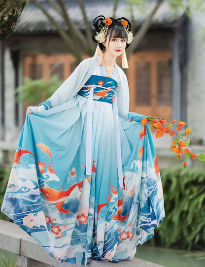 LOOKBOOK SERIES Tang Dynasty Printing Shirt Hanfu