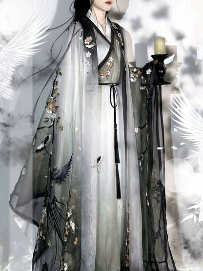 Ethereal Dreamscape Series Supreme Hanfu-Homeward Mountain Swallow