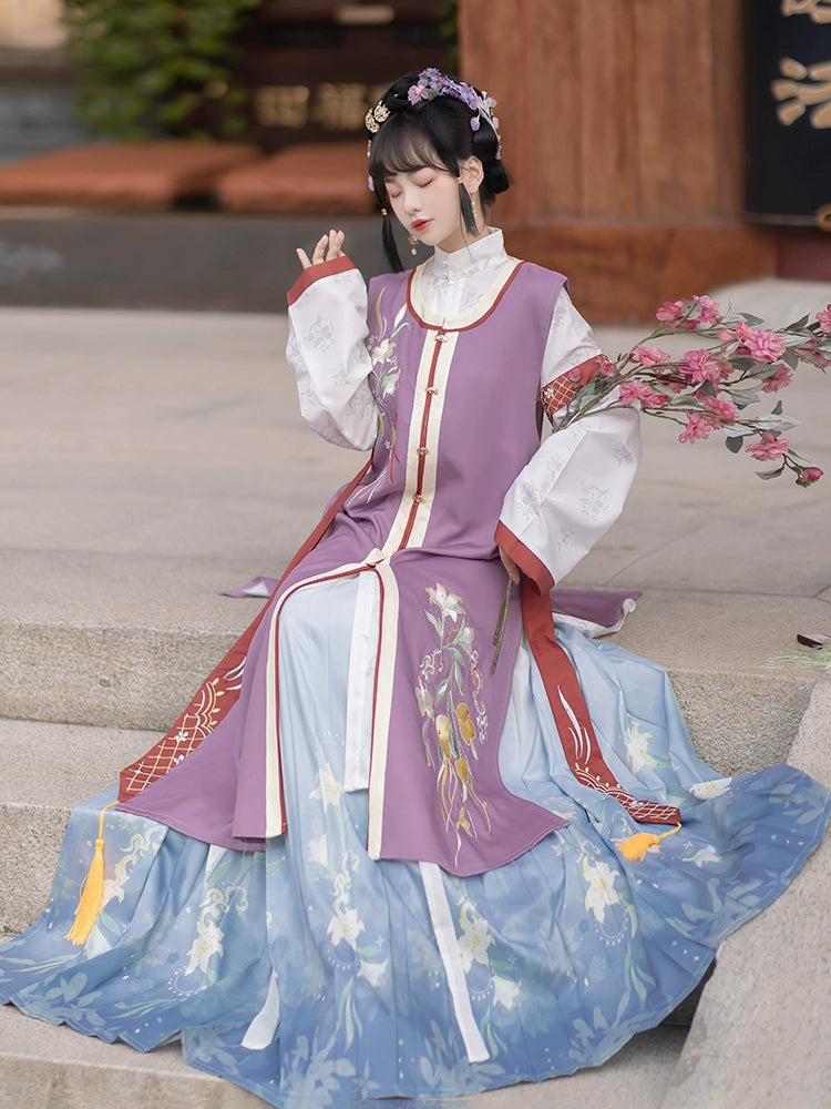 Ming Dynasty Original Hanfu Round Neck Long shirt BIJIA