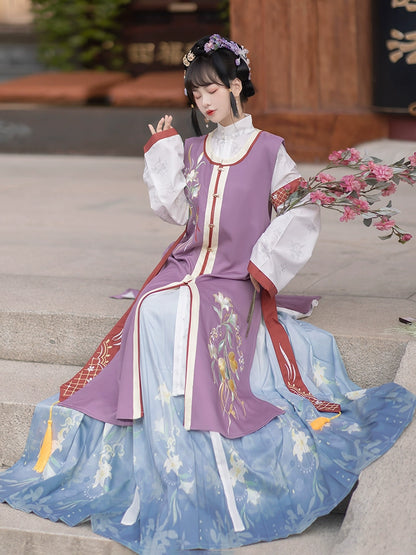 Ming Dynasty Original Hanfu Round Neck Long shirt BIJIA