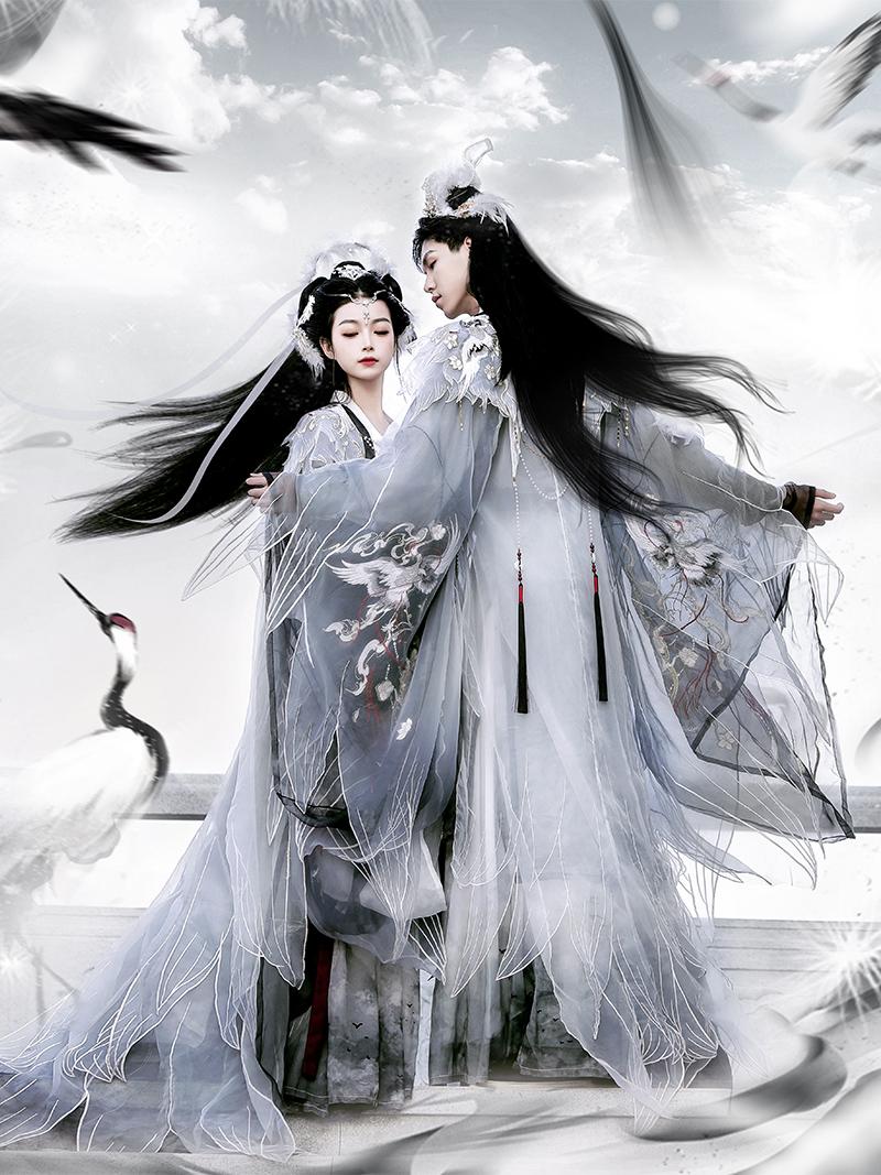 Couple Series Crane Sings Sky Male & Female Style