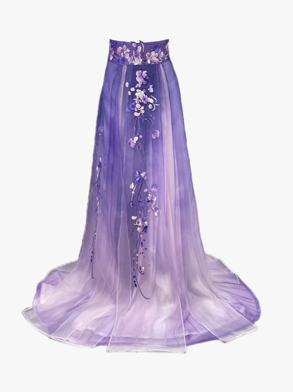 Haute Couture Series Woven Fabric Embroidered Hanfu Qing Huan Violethorn Jin