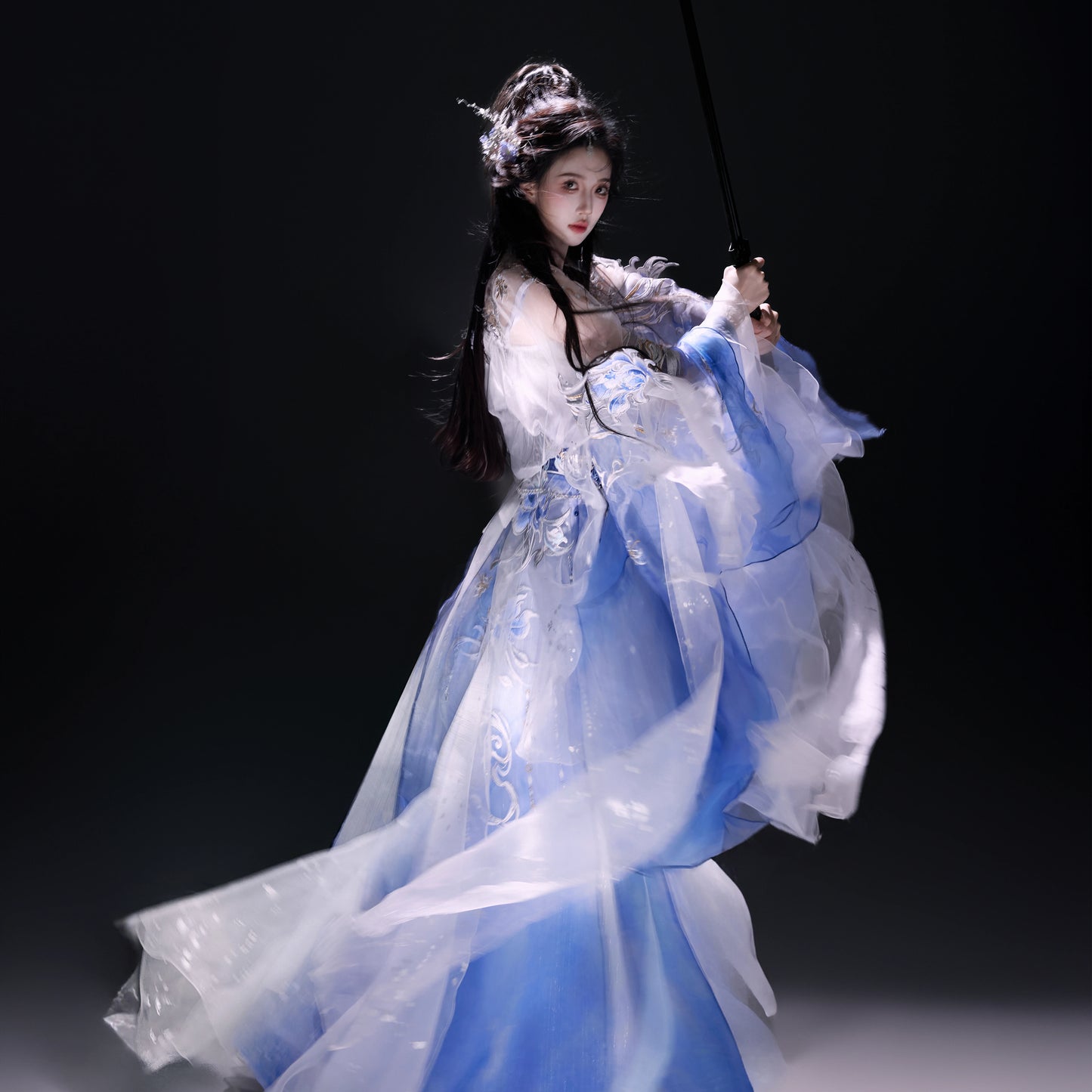 Ethereal Dreamscape Series Supreme Hanfu-Plain Snow Green Bamboo