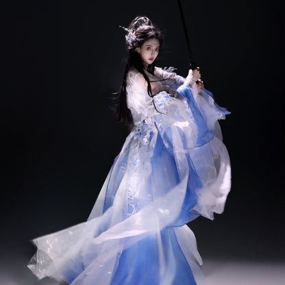 Ethereal Dreamscape Series Supreme Hanfu-Plain Snow Green Bamboo