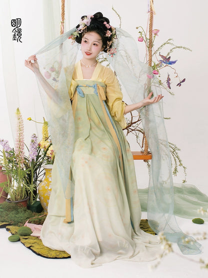 Lookbook Series Bright Mirror Hanfu Luoyang Dream Tang Dynasty Chest-Length Skirt