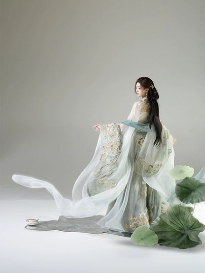 Ethereal Dreamscape Series Supreme Hanfu-Composition on Verdant Lotus