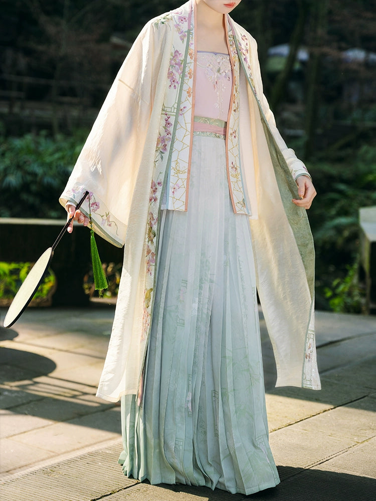 Lookbook Series Palace Song Dynasty Hanfu Long Jacket Airplane Sleeves